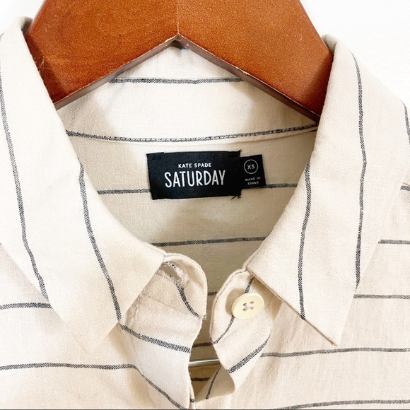 KATE SPADE SATURDAY Striped Button Down Pocket XS - Picture 2 of 5